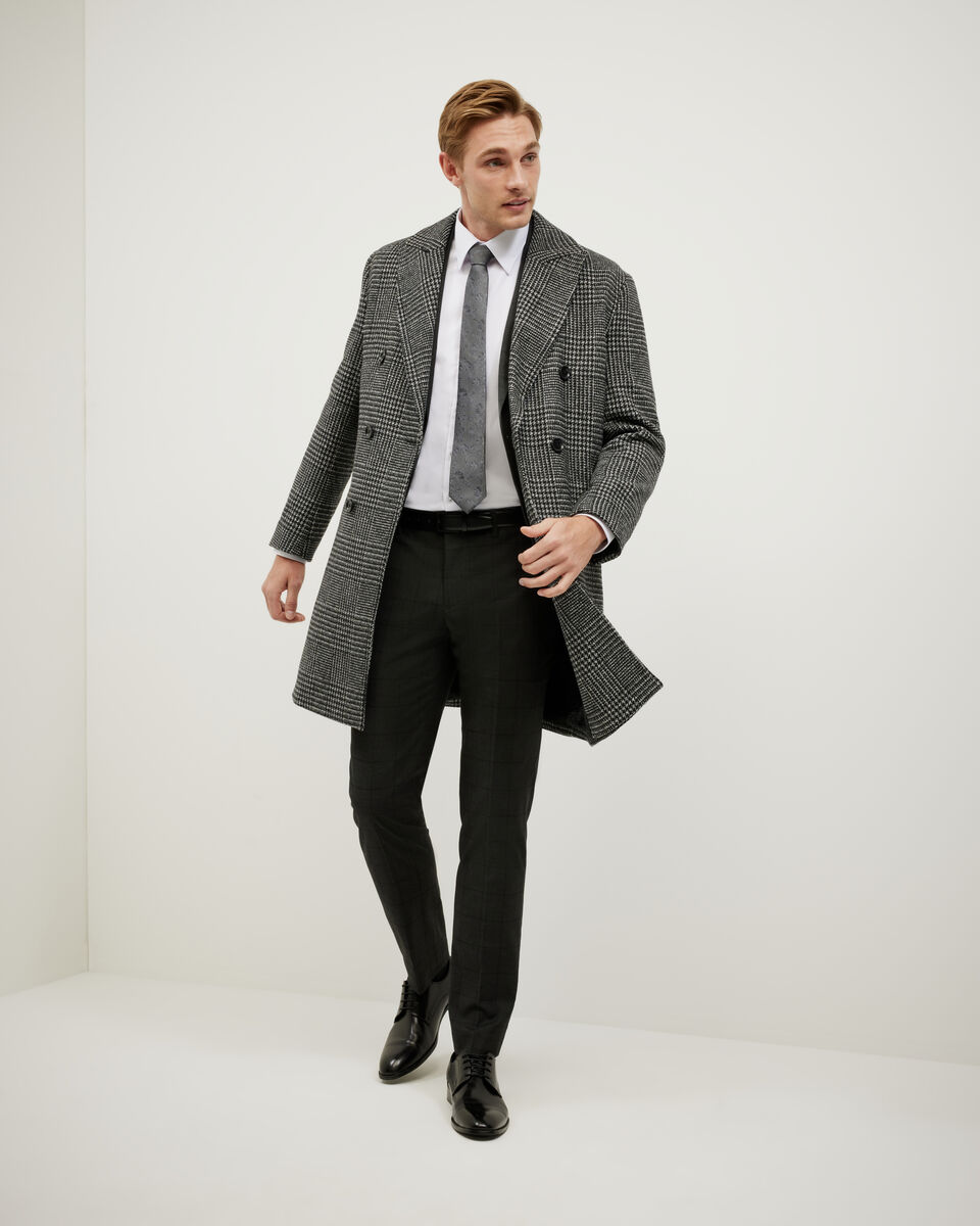 Windowpane Check Tailored Pant, Charcoal, hi-res